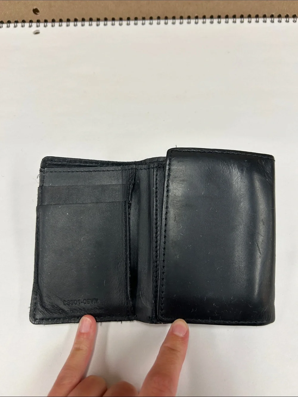 Harley-Davidson Black Leather Money Clip Wallet with Embossed Logo
